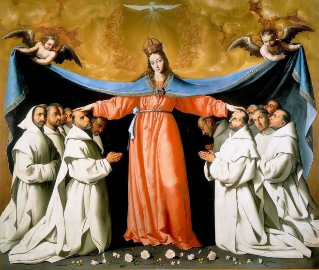 francisco-de-zurbaran-virgin-of-mercy-with-carthusian-monks-circa-1630-50
