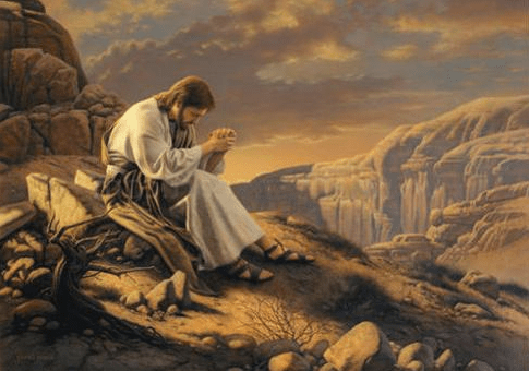 Jesus praying