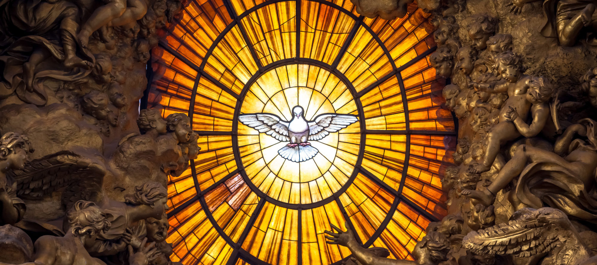 Throne Bernini Holy Spirit Dove, Saint Peter's Basilica in Rome